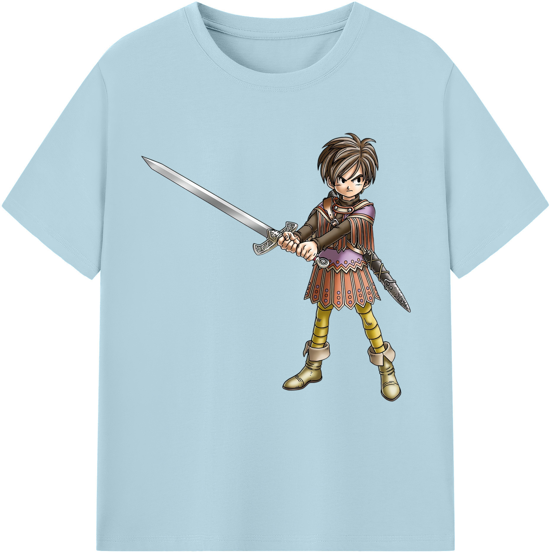 （画像用） ドラゴンクエスト Doragon Kuesuto Dragon Quest 綿100％半袖Tシャツ（フロントプリント）